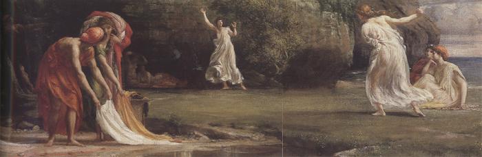 Sir Edward john poynter,bt.,P.R.A Atalanta's Race'and Nausicaa and her Maidens playing at Ball (mk37) France oil painting art